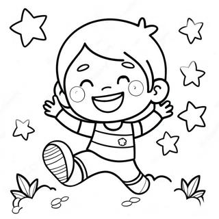 Happy Child Playing Coloring Page 65994-52235