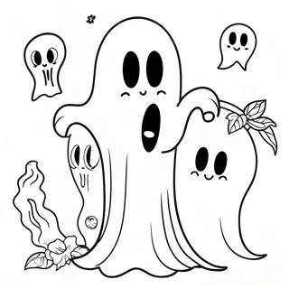 Creepy Ghosts Coloring Page 66004-52242