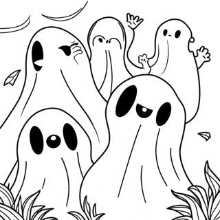 Creepy Ghosts Coloring Page 66004-52243