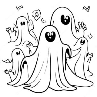 Creepy Ghosts Coloring Page 66004-52244