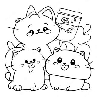 Cute Chococat With Friends Coloring Page 6601-5261