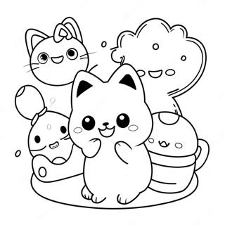 Cute Chococat With Friends Coloring Page 6601-5263