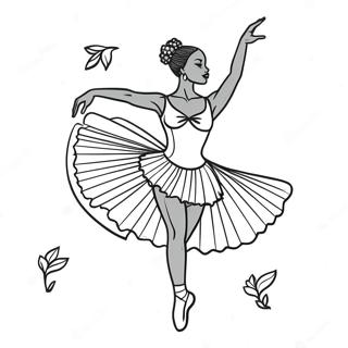 Black Ballerina Coloring Pages