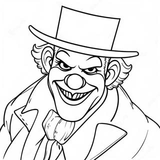 Gangster Scary Clown Coloring Pages