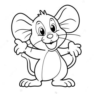 Pagina De Colorat Cu Jerry Mouse Jucăuș 66155-52359