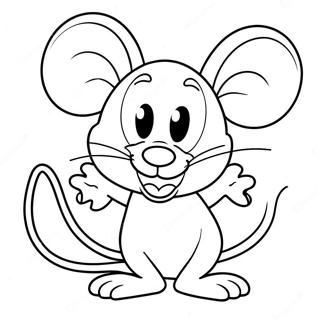 Pagina De Colorat Cu Jerry Mouse Jucăuș 66155-52360