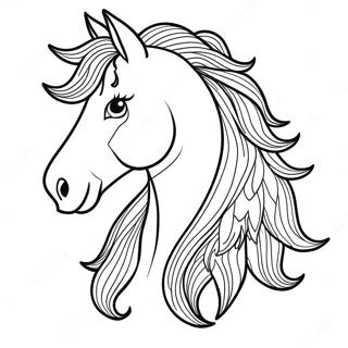 Friesian Horse Coloring Page 66214-52398