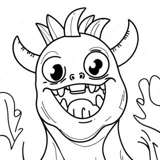 Scary Monster Fear Coloring Page 66225-52426