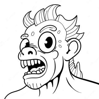 Scary Monster Fear Coloring Page 66225-52427