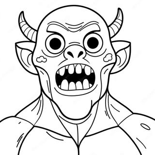 Scary Monster Fear Coloring Page 66225-52428