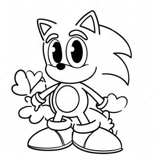 Sonic Valentine Coloring Pages