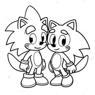 Sonic And Tails Valentine Adventure Coloring Page 66275-52453