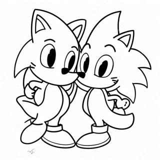 Sonic And Tails Valentine Adventure Coloring Page 66275-52455