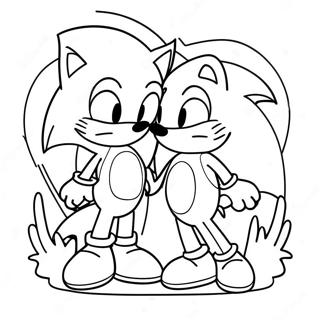 Sonic And Tails Valentine Adventure Coloring Page 66275-52456