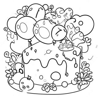 40th Birthday Celebration Coloring Page 66284-52449