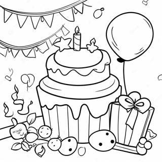 40th Birthday Celebration Coloring Page 66284-52450