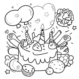 40th Birthday Celebration Coloring Page 66284-52452