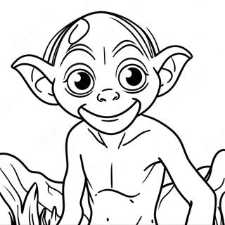 Gollum With Precious Coloring Page 66305-52476