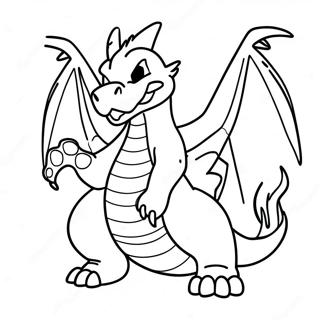 Gigantamax Charizard Breathing Fire Coloring Page 6631-5281