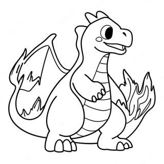 Gigantamax Charizard Breathing Fire Coloring Page 6631-5282