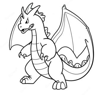 Gigantamax Charizard Breathing Fire Coloring Page 6631-5283