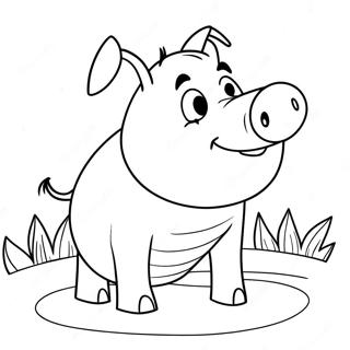 Porky Das Schwein Ausmalbild 66354-52505