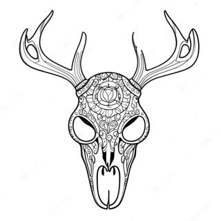 Deer Skull Coloring Page 66364-52521