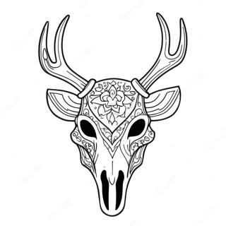 Deer Skull Coloring Page 66364-52522