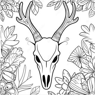 Deer Skull Coloring Page 66364-52523