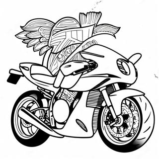 Kawasaki Motorcycle Coloring Pages