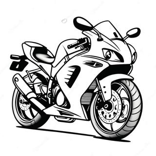 Kawasaki Motorcycle Coloring Pages