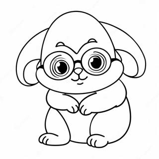 Cute Mole With Glasses Coloring Page 66385-52539