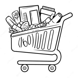 Happy Publix Shopping Cart Coloring Page 66395-52553