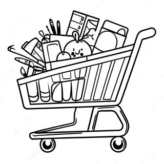 Happy Publix Shopping Cart Coloring Page 66395-52554