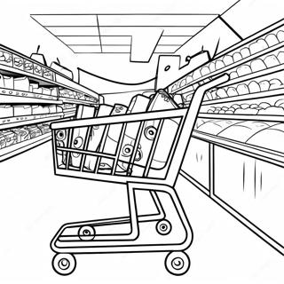 Happy Publix Shopping Cart Coloring Page 66395-52555