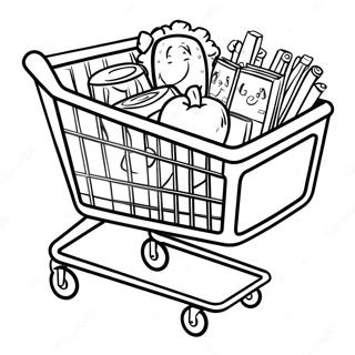 Happy Publix Shopping Cart Coloring Page 66395-52556