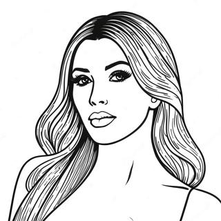 Kim Kardashian Coloring Page 66424-52569