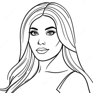 Kim Kardashian Coloring Page 66424-52570