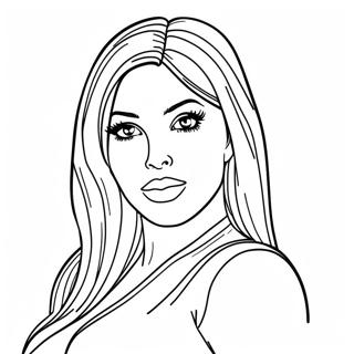 Kim Kardashian Coloring Page 66424-52571