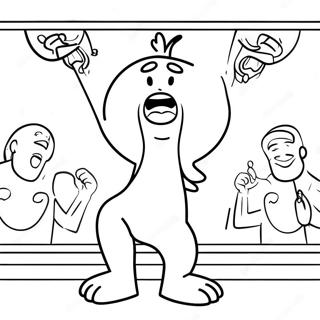 Nooshy Singing On Stage Coloring Page 66445-52582