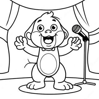 Nooshy Singing On Stage Coloring Page 66445-52584