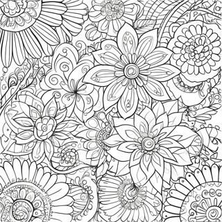 Intricate Floral Patterns Adult Coloring Page 66455-52593