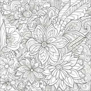 Intricate Floral Patterns Adult Coloring Page 66455-52594