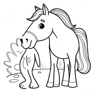 Horse And Dog Coloring Page 66484-52610