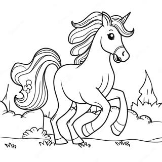 Majestic Horse Galloping Coloring Page 66485-52618