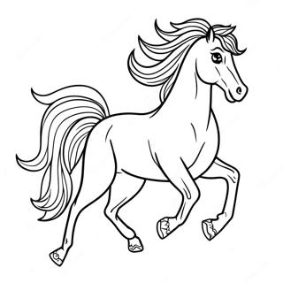 Majestic Horse Galloping Coloring Page 66485-52619