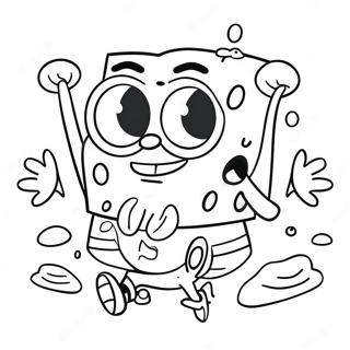 Chill Spongebob With Sunglasses Coloring Page 66495-52631