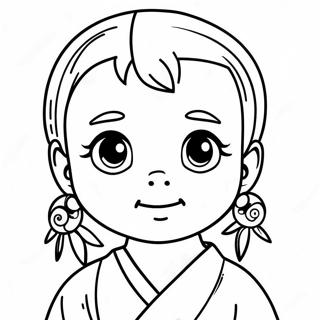 Cute Genya Character Coloring Page 66515-52647