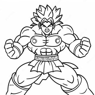 Broly In Battle Pose Coloring Page 6651-5293