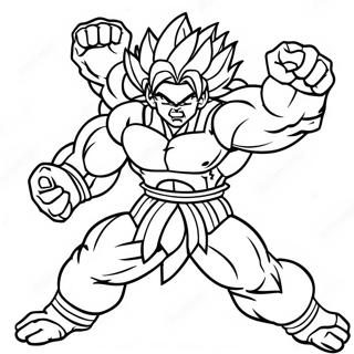 Broly In Battle Pose Coloring Page 6651-5296